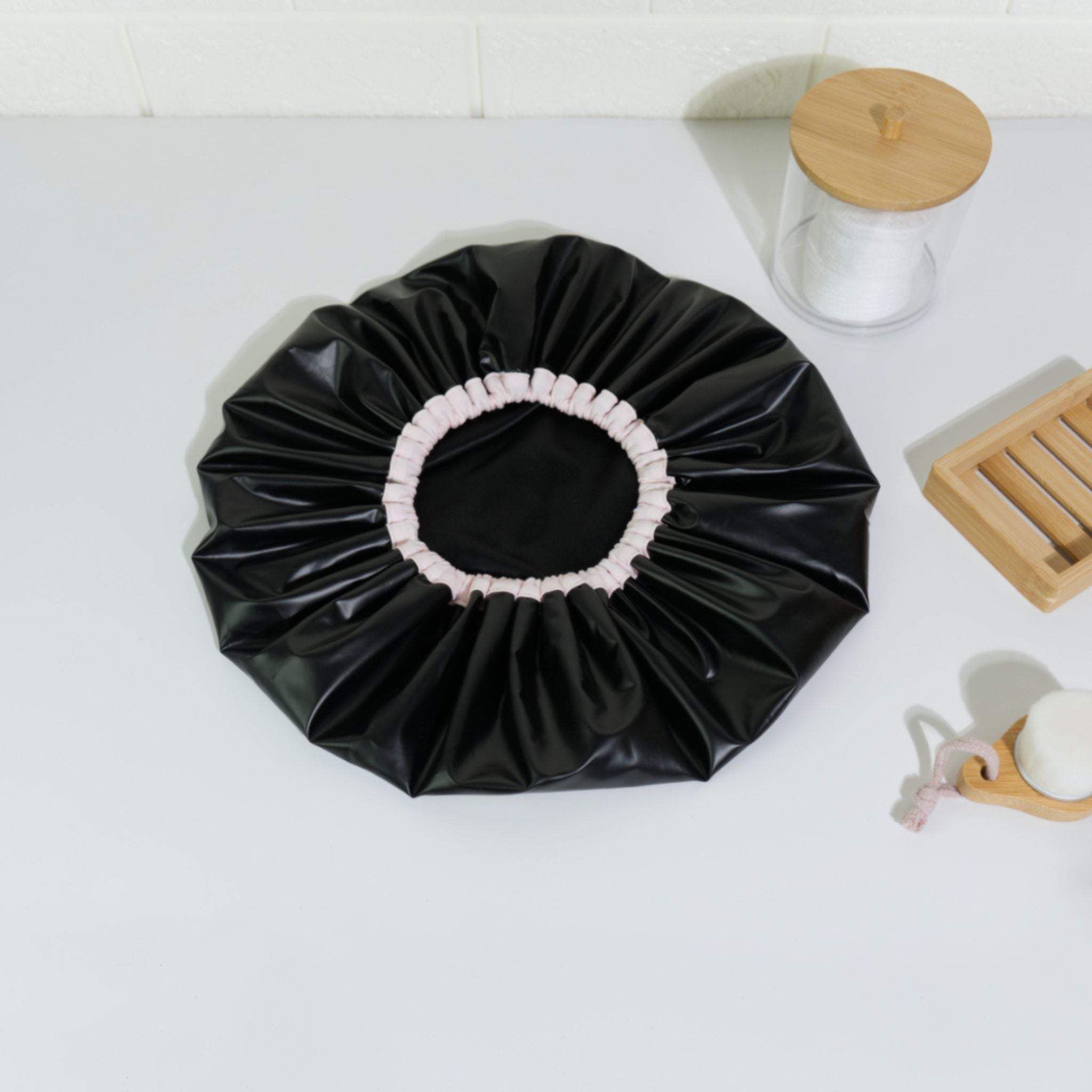 Cuffia doccia Extra Large in Seta | Nera