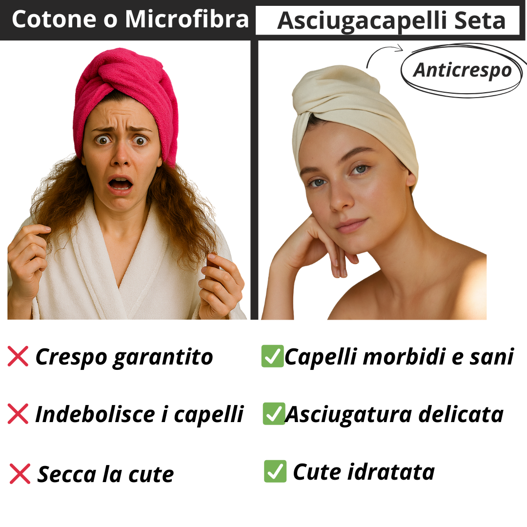 Asciugacapelli in Seta Anticrespo