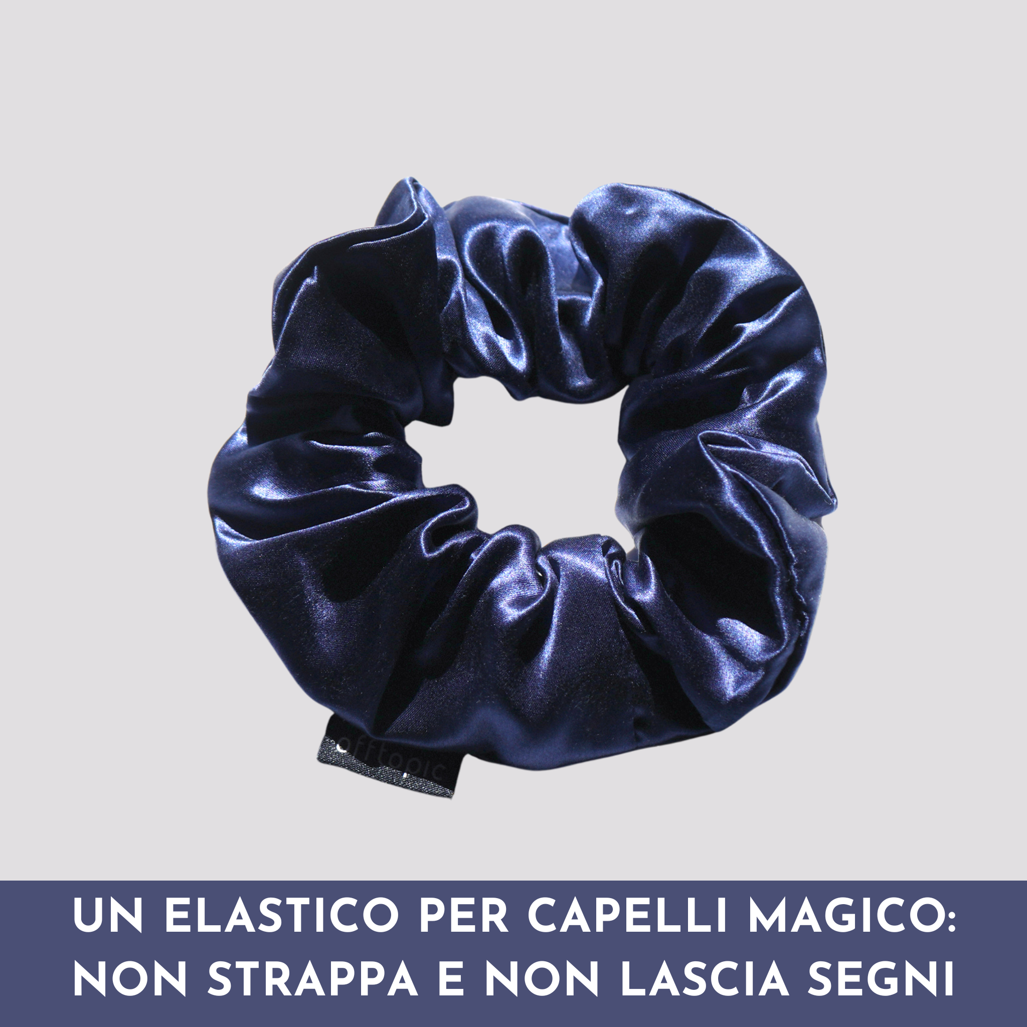 Elastico Capelli 100% Seta | Blu