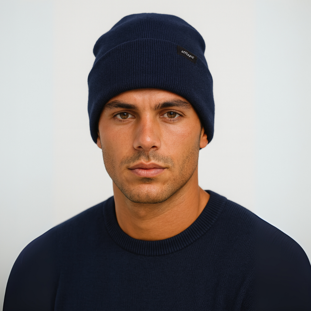 Cappello Invernale unisex 100% Seta | Blu Navy