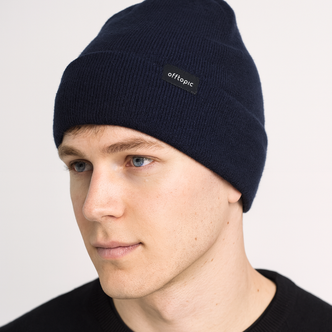 Cappello Invernale unisex 100% Seta | Blu Navy