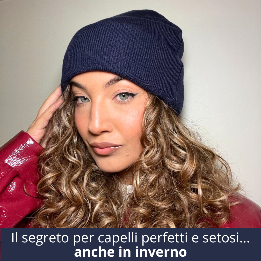 Cappello Invernale unisex 100% Seta | Blu Navy