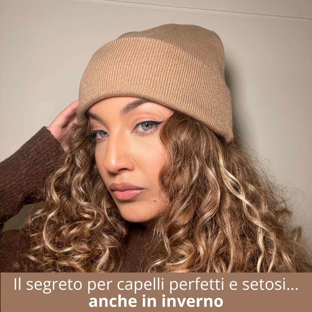 Cappello Invernale unisex 100% Seta | Camel