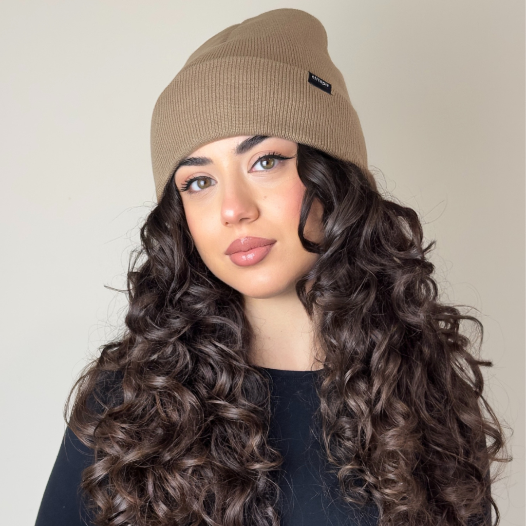 Cappello Invernale unisex 100% Seta | Camel