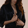 Charger l&#39;image dans la galerie, Kimonos en soie | Noir