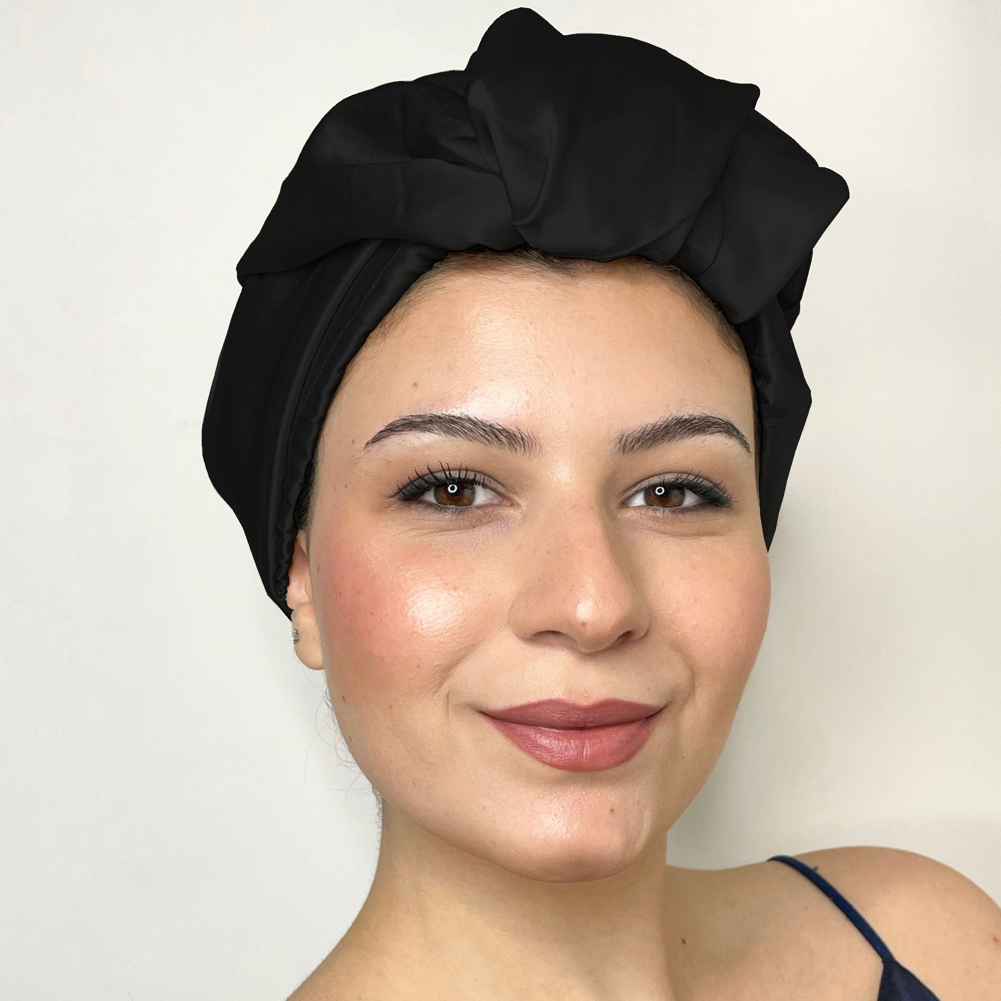 Bonnet en soie pour cheveux | Caramel