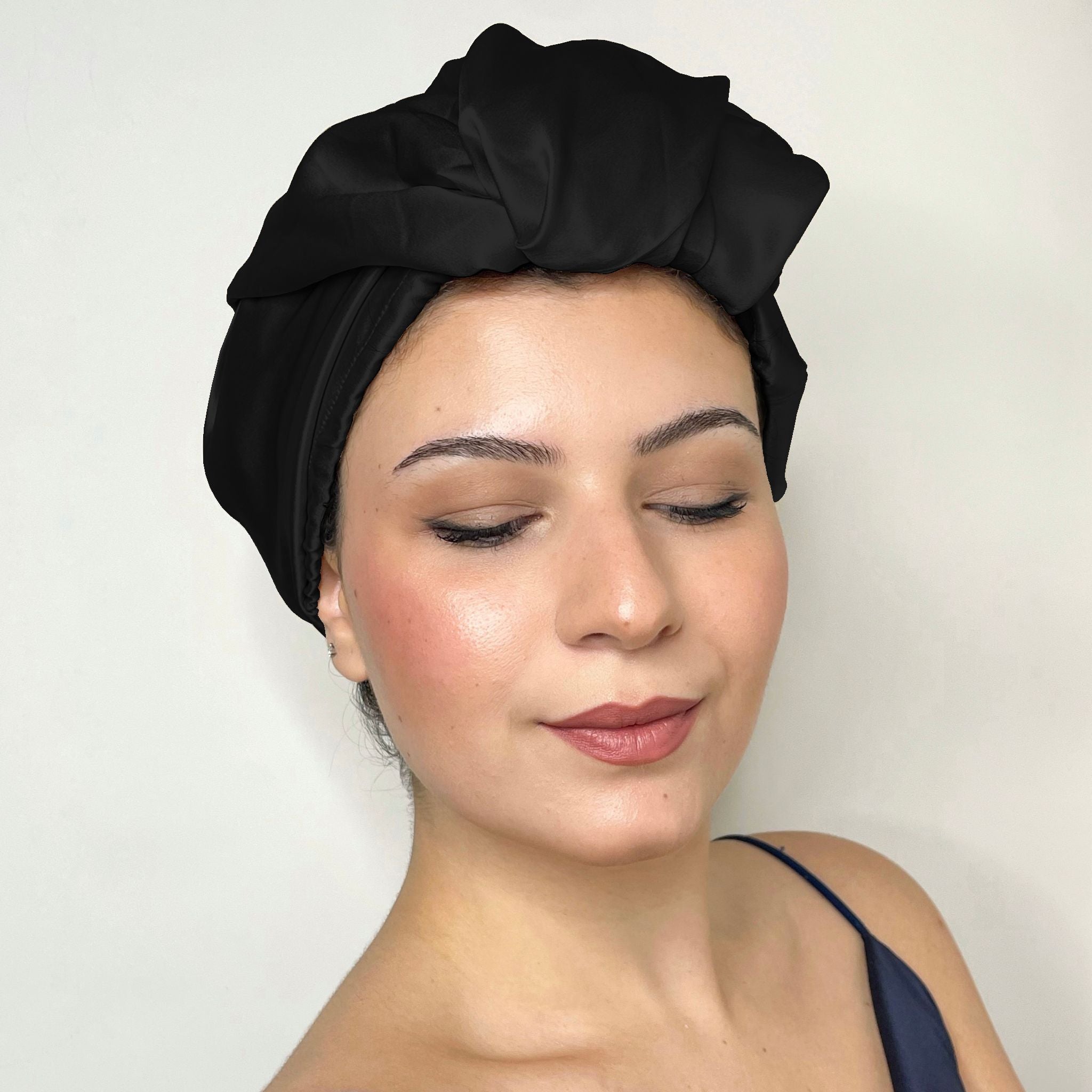 Bonnet en soie pour cheveux | Caramel