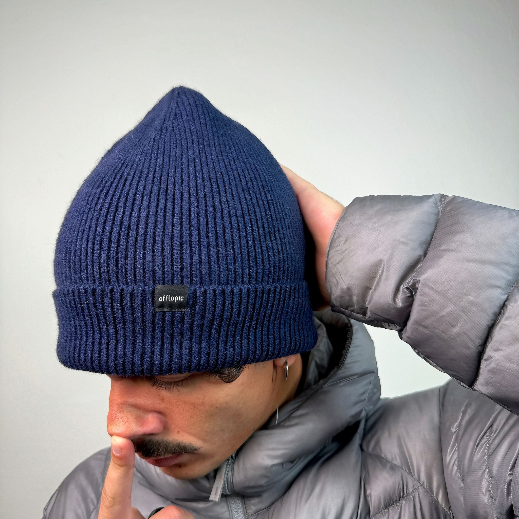 Cappello Invernale Unisex Interno 100% Seta Anticrespo | Blu Navy