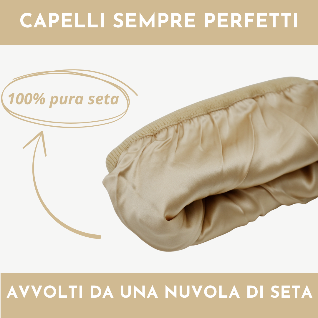 dettagli cappello invernale donna interno in seta colore sabbia