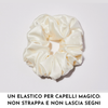 Elastico Capelli 100% Seta | Bianco