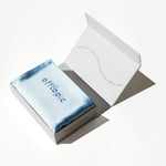 Federa 100% seta di olore azzurro con packaging regalo 