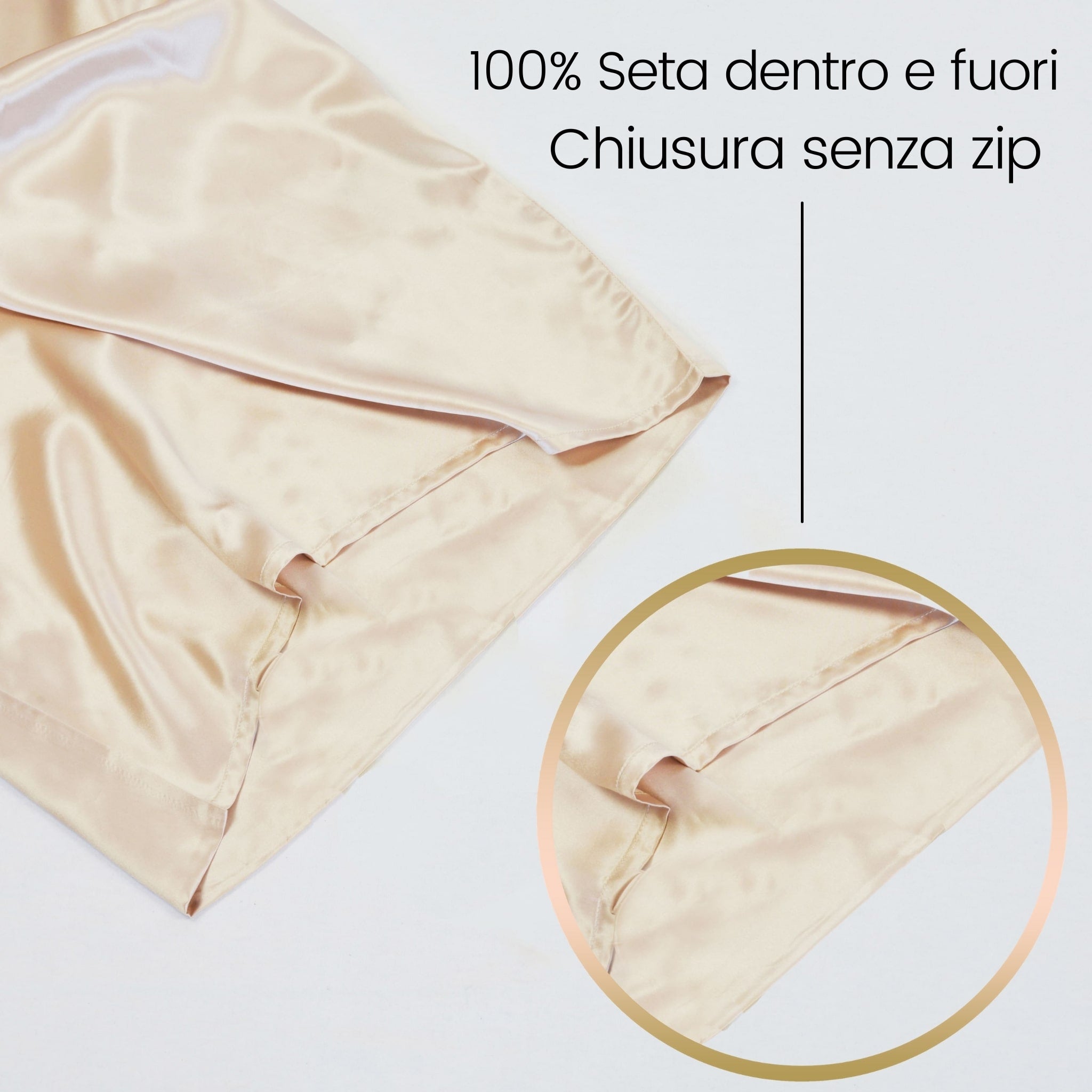 federe di seta naturale