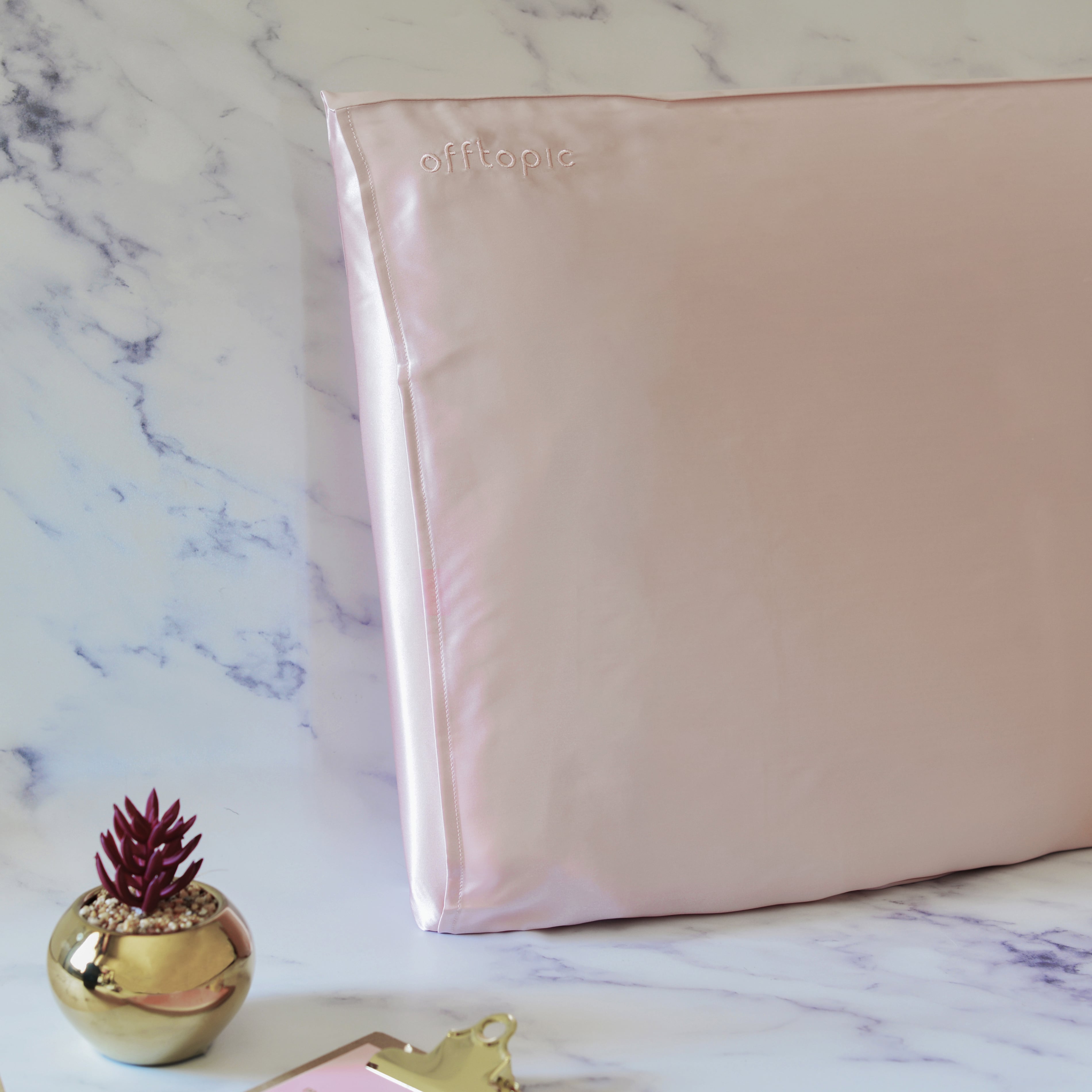Taie d'oreiller pure soie 50x75 | Rose